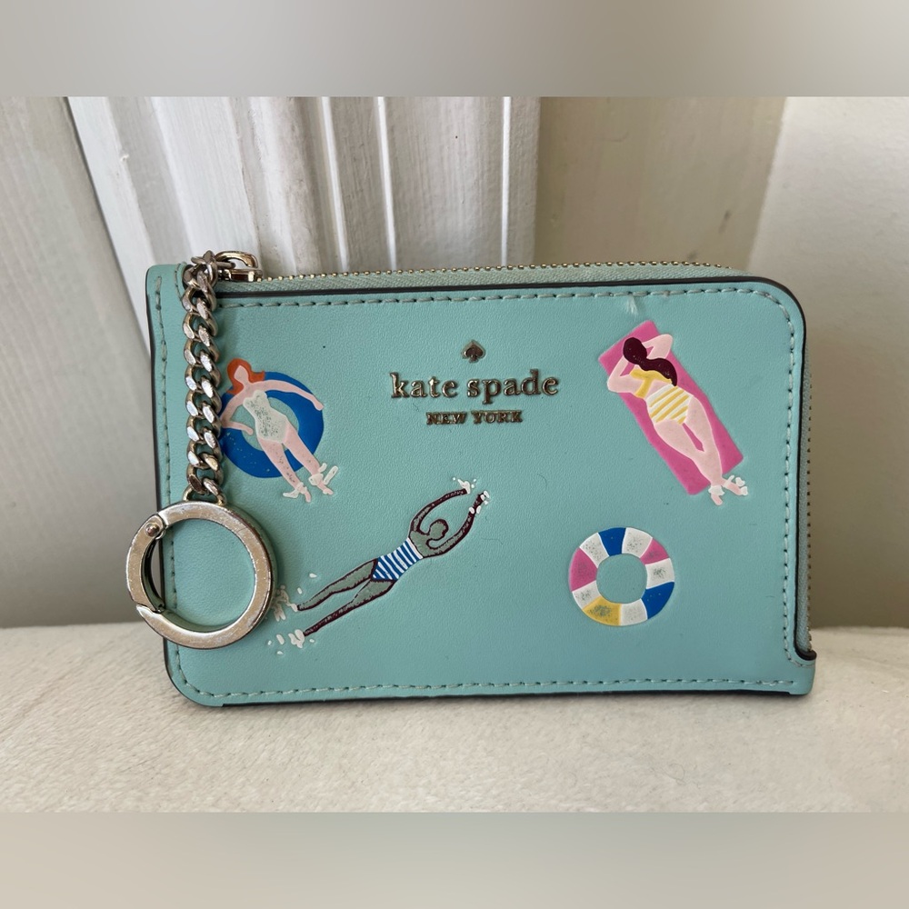Kate Spade Aqua Cardholder EUC